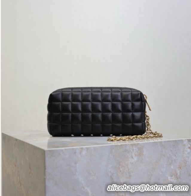 Inexpensive Saint Laurent CASSANDRE MATELASSÉ CARRÉ Pouch on chain in Lambskin 779649 Black 2026
