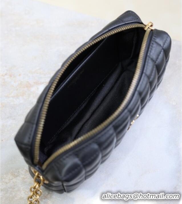 Inexpensive Saint Laurent CASSANDRE MATELASSÉ CARRÉ Pouch on chain in Lambskin 779649 Black 2026
