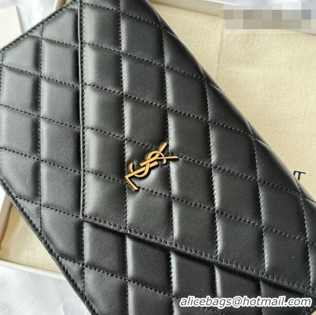 Good Looking Saint Laurent Uptown Pouch in Quilted Lambskin 565739 Black 2026