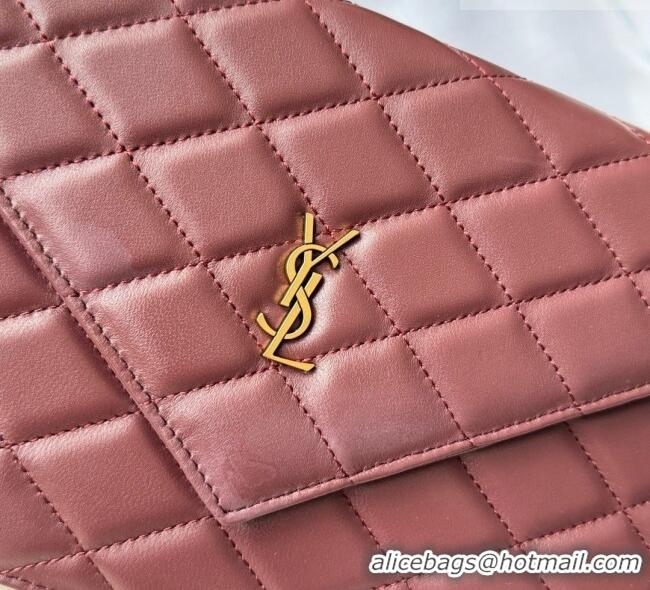 Grade Design Saint Laurent Uptown Pouch in Quilted Lambskin 565739 Burgundy 2026
