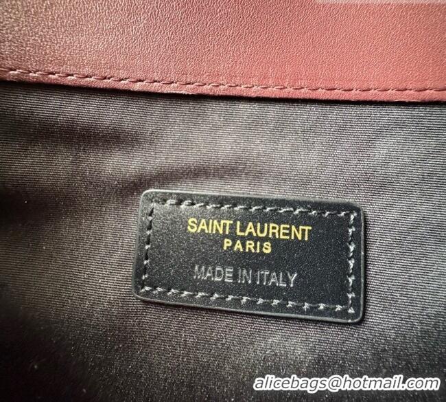 Grade Design Saint Laurent Uptown Pouch in Quilted Lambskin 565739 Burgundy 2026