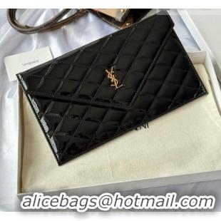 Reasonable Price Saint Laurent Uptown Pouch in Patent Leather 565739 Black 2026