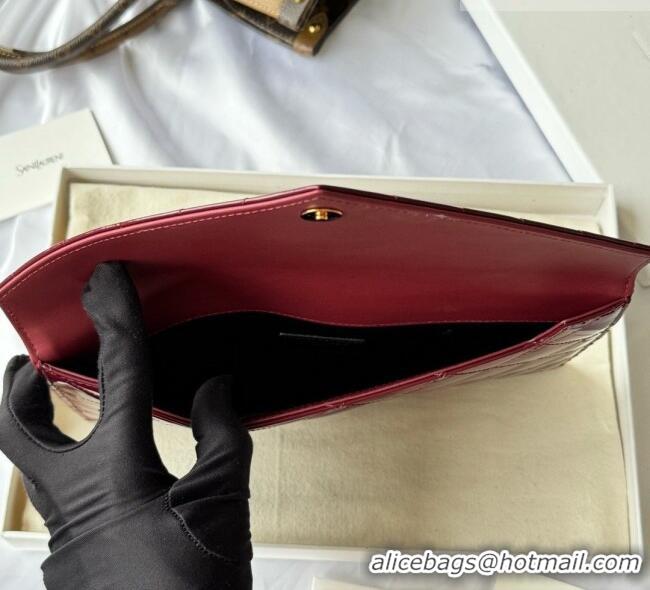 Good Taste Saint Laurent Uptown Pouch in Patent Leather 565739 Burgundy 2026