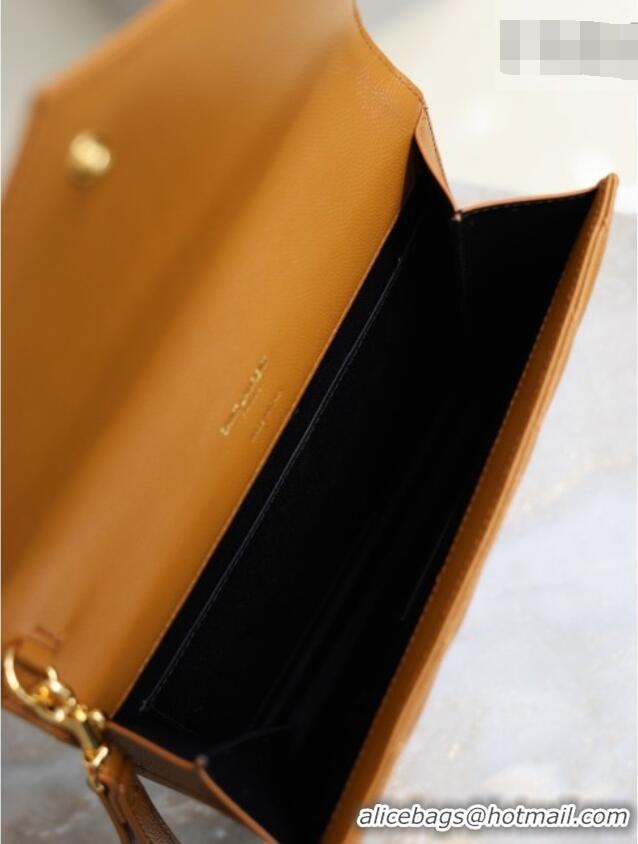 Promotional Saint Laurent CASSANDRE MATELASSÉ Flap Pouch in Grain De Poudre Leather 617662 Brown 2026