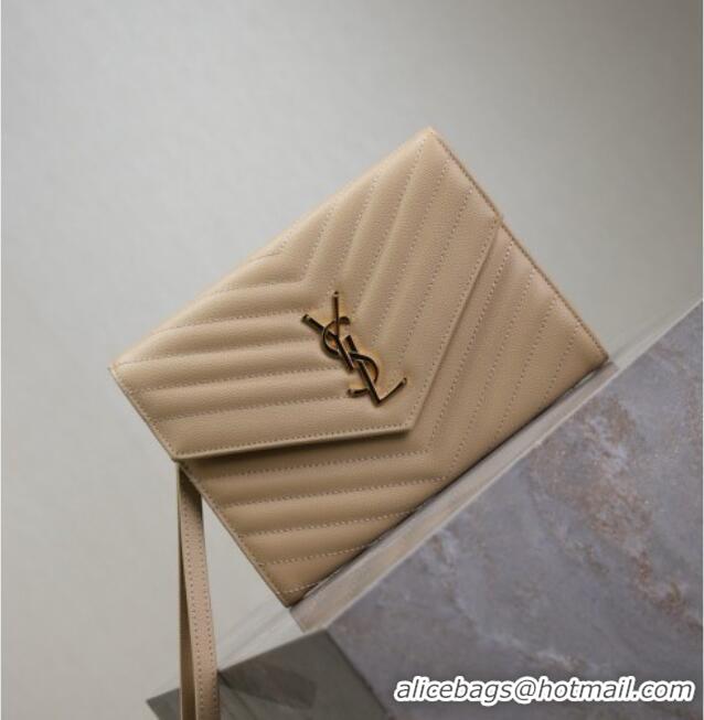Best Price Saint Laurent CASSANDRE MATELASSÉ Flap Pouch in Grain De Poudre Leather 617662 Beige 2026