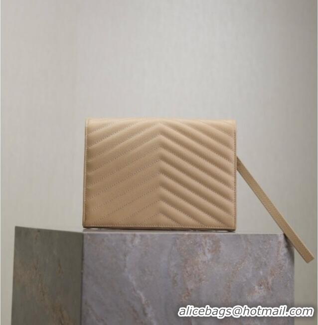 Best Price Saint Laurent CASSANDRE MATELASSÉ Flap Pouch in Grain De Poudre Leather 617662 Beige 2026