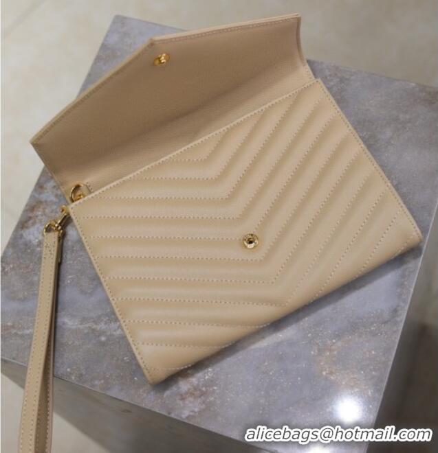 Best Price Saint Laurent CASSANDRE MATELASSÉ Flap Pouch in Grain De Poudre Leather 617662 Beige 2026