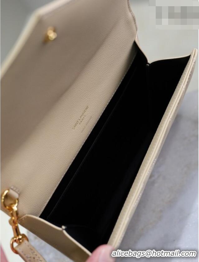 Best Price Saint Laurent CASSANDRE MATELASSÉ Flap Pouch in Grain De Poudre Leather 617662 Beige 2026