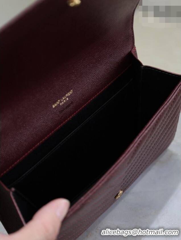 Low Cost Saint Laurent CASSANDRE MATELASSÉ Flap Pouch in Grain De Poudre Leather 617662 Burgundy 2026