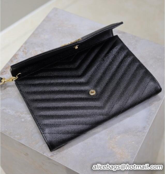 Market Sells Saint Laurent CASSANDRE MATELASSÉ Flap Pouch in Grain De Poudre Leather 617662 Black 2026
