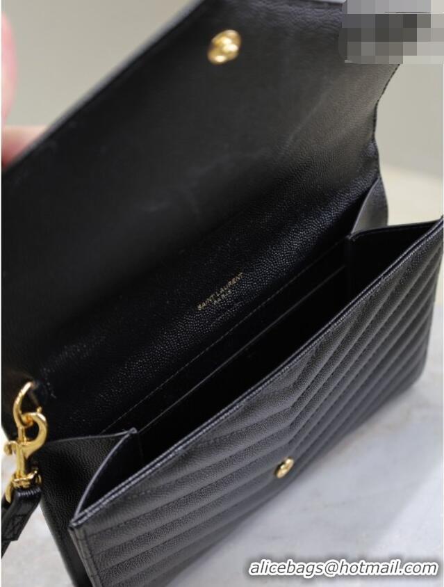 Market Sells Saint Laurent CASSANDRE MATELASSÉ Flap Pouch in Grain De Poudre Leather 617662 Black 2026