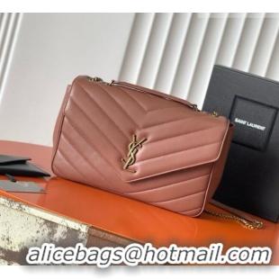 Shop Grade Saint Laurent LOULOU Large in MATELASSÉ Lambskin 803541 Pink 2026
