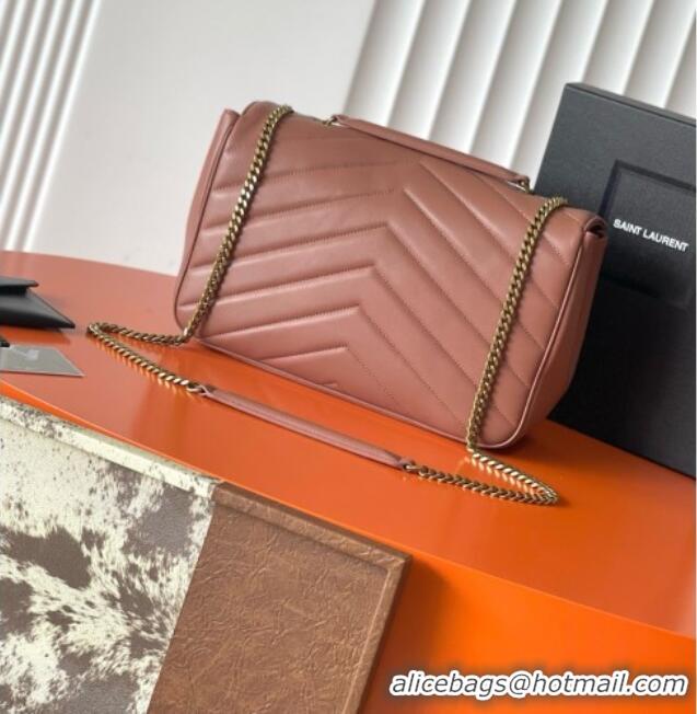 Shop Grade Saint Laurent LOULOU Large in MATELASSÉ Lambskin 803541 Pink 2026