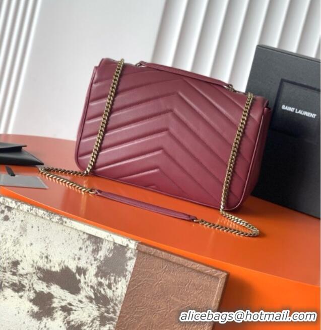 Top Grade Saint Laurent LOULOU Large in MATELASSÉ Lambskin 803541 Burgundy 2026