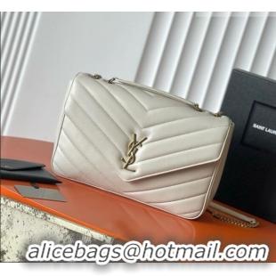 Inexpensive Saint Laurent LOULOU Large in MATELASSÉ Lambskin 803541 White 2026