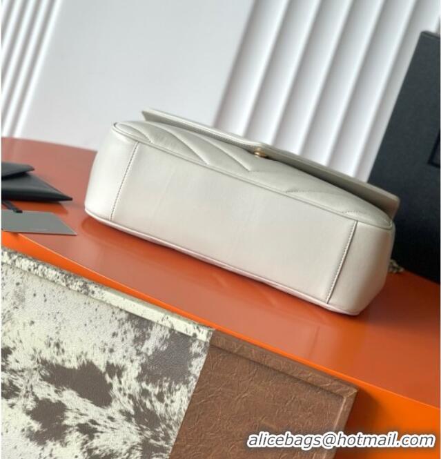 Inexpensive Saint Laurent LOULOU Large in MATELASSÉ Lambskin 803541 White 2026