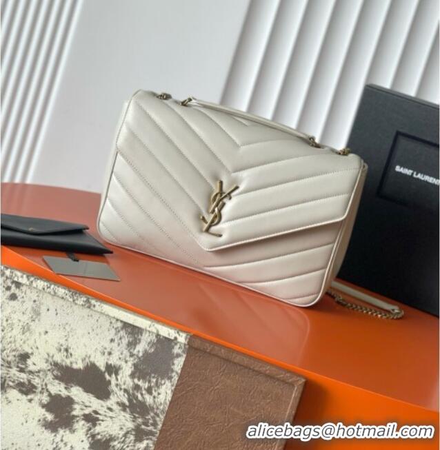 Inexpensive Saint Laurent LOULOU Large in MATELASSÉ Lambskin 803541 White 2026