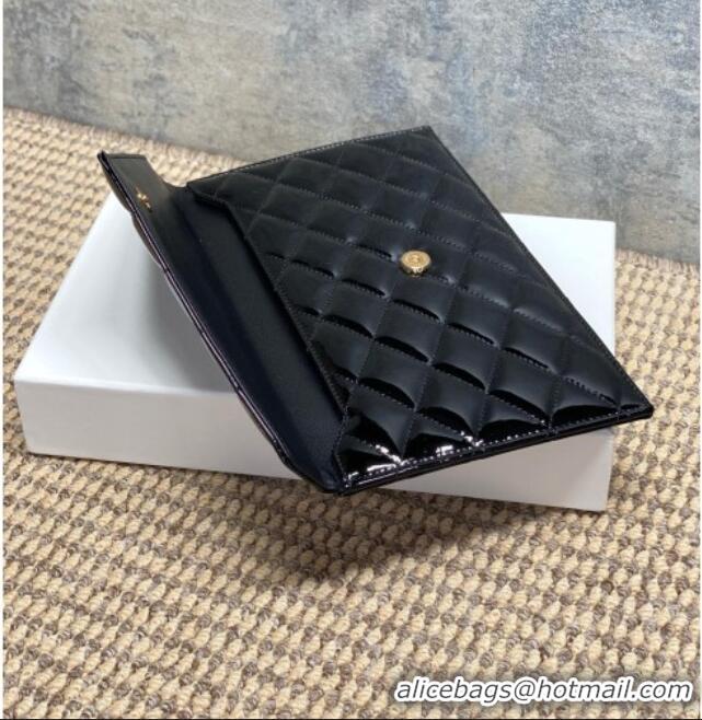 Cheapest Saint Laurent PARIS Pouch in Patent Leather 869533 Black 2026