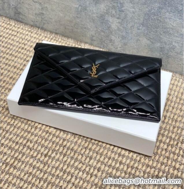 Cheapest Saint Laurent PARIS Pouch in Patent Leather 869533 Black 2026