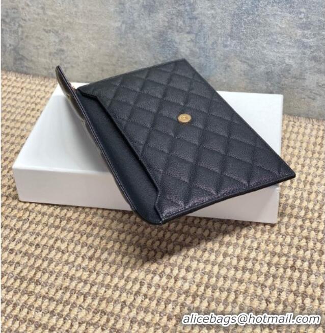 Buy Cheap Saint Laurent PARIS Pouch in Grain De Poudre Leather 869533 Black 2026