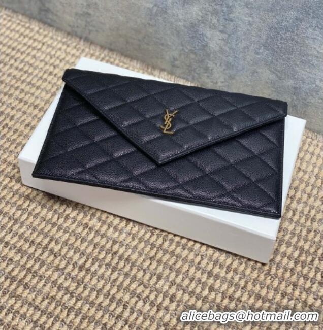 Buy Cheap Saint Laurent PARIS Pouch in Grain De Poudre Leather 869533 Black 2026