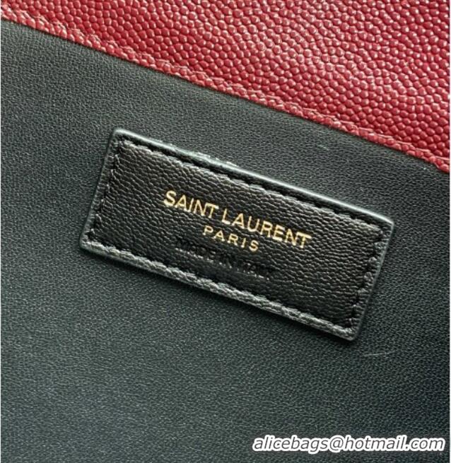 Free Shipping Saint Laurent PARIS Pouch in Grain De Poudre Leather 869533 Burgundy 2026