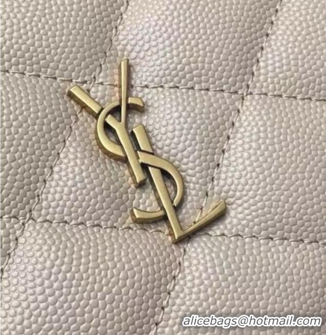 Hot Style Saint Laurent PARIS Chain Wallet in Grain De Poudre Leather 871149 Beige 2026