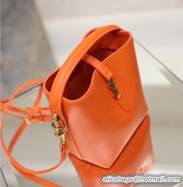 New Fashion Saint Laurent LE 37 Mini Bucket Bag in Calfskin 765870 Orange 2026