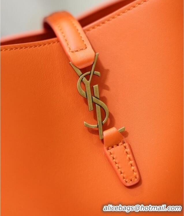 New Fashion Saint Laurent LE 37 Mini Bucket Bag in Calfskin 765870 Orange 2026
