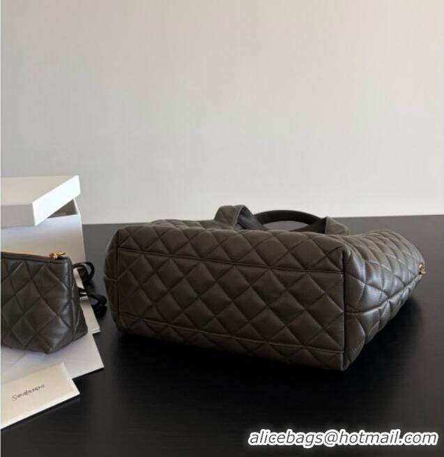 Grade Quality Saint Laurent Icare Medium Shopping Bag in Quilted Nappa Leather 858191 Dark Green 2026