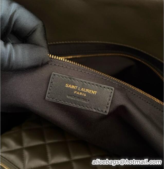 Grade Quality Saint Laurent Icare Medium Shopping Bag in Quilted Nappa Leather 858191 Dark Green 2026