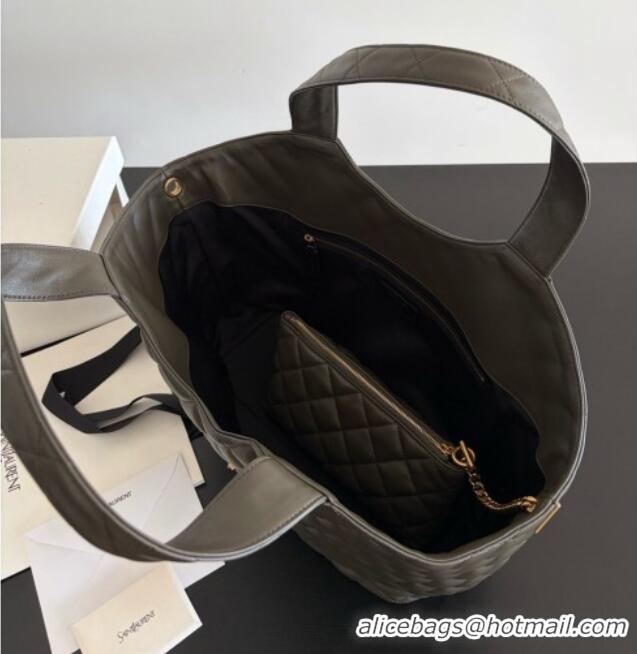 Grade Quality Saint Laurent Icare Medium Shopping Bag in Quilted Nappa Leather 858191 Dark Green 2026