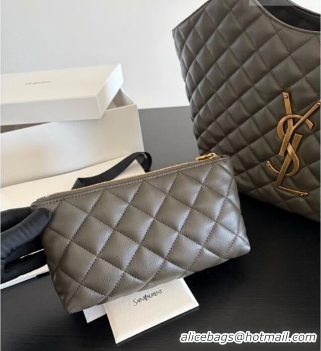 Grade Quality Saint Laurent Icare Medium Shopping Bag in Quilted Nappa Leather 858191 Dark Green 2026