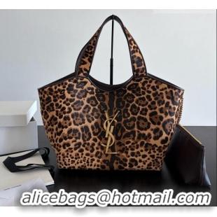 Top Design Saint Laurent Icare Medium Shopping Bag in Leopard Print Horsehair 858191 2026