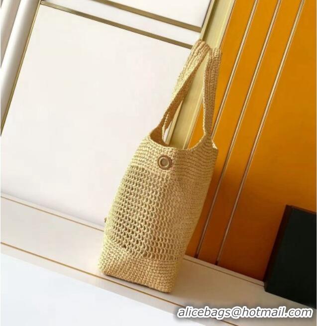 Original Cheap Saint Laurent Icare Medium Shopping Bag in Raffia 868748 Beige 2026