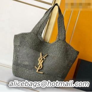 Grade Quality Saint Laurent Icare Medium Shopping Bag in Raffia 868748 Green 2026