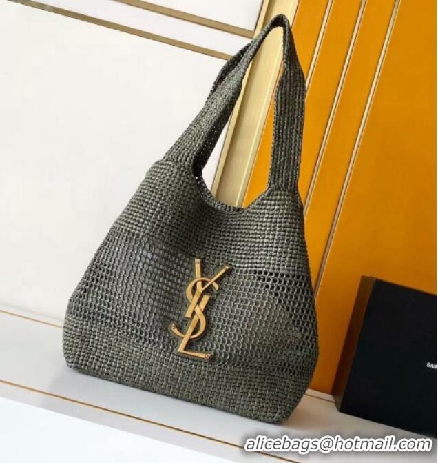 Grade Quality Saint Laurent Icare Medium Shopping Bag in Raffia 868748 Green 2026