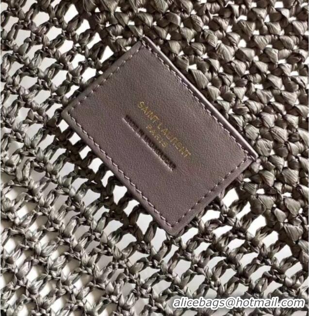 Low Cost Saint Laurent Icare Medium Shopping Bag in Raffia 868748 Grey 2026