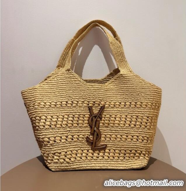 Good Taste Saint Laurent Icare Medium Shopping Bag in Raffia 868748 Beige 02 2026