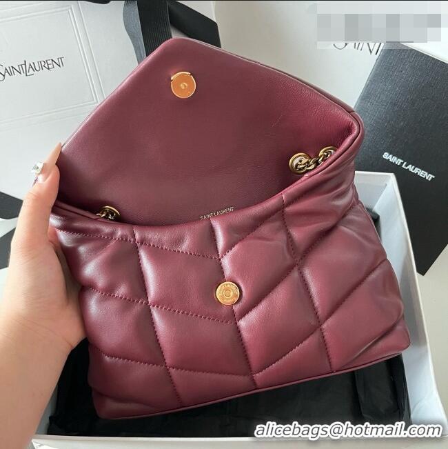 New Cheap Saint Laurent Toy Puffer Bag in Lambskin 759337 Burgundy 2026