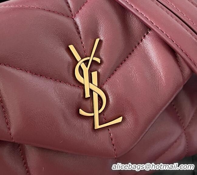 New Cheap Saint Laurent Toy Puffer Bag in Lambskin 759337 Burgundy 2026