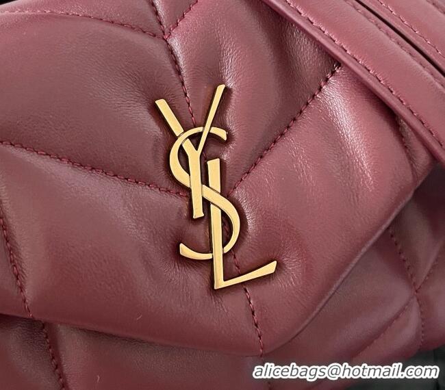 New Cheap Saint Laurent Toy Puffer Bag in Lambskin 759337 Burgundy 2026