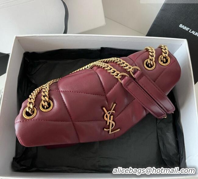 New Cheap Saint Laurent Toy Puffer Bag in Lambskin 759337 Burgundy 2026