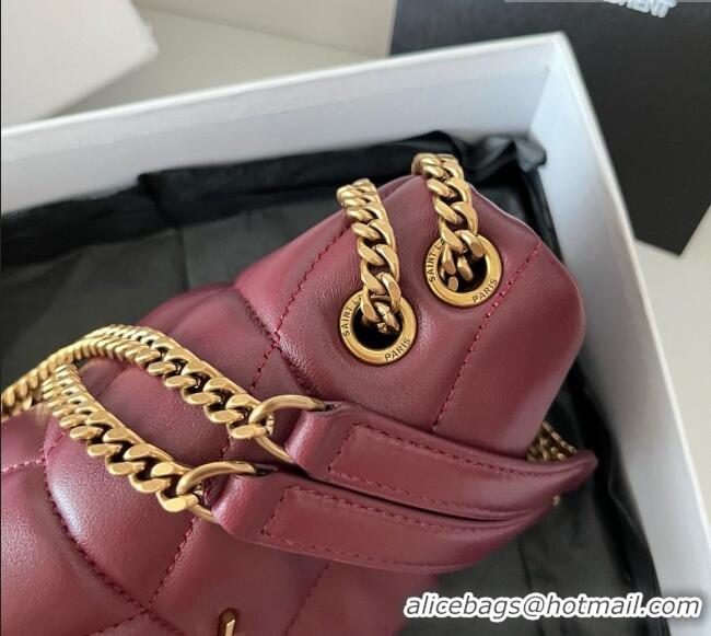 New Cheap Saint Laurent Toy Puffer Bag in Lambskin 759337 Burgundy 2026