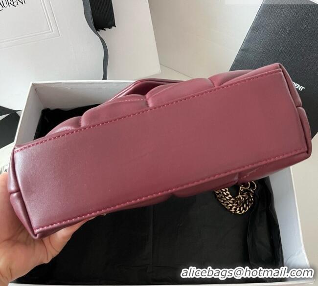 New Cheap Saint Laurent Toy Puffer Bag in Lambskin 759337 Burgundy 2026