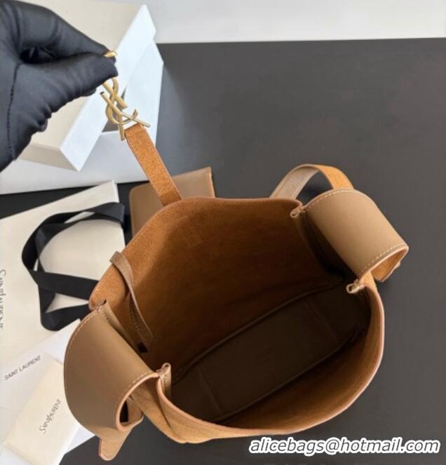 Grade Price Saint Laurent LE 5 À 7 Small Hobo Shoulder Bag in Suede A0021 Brown 2026