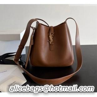 Classic Specials Saint Laurent LE 5 À 7 Small Hobo Shoulder Bag in Calfskin A0021 Brown 2026