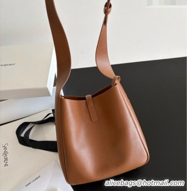 Classic Specials Saint Laurent LE 5 À 7 Small Hobo Shoulder Bag in Calfskin A0021 Brown 2026