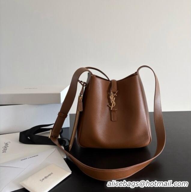 Classic Specials Saint Laurent LE 5 À 7 Small Hobo Shoulder Bag in Calfskin A0021 Brown 2026