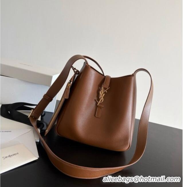 Classic Specials Saint Laurent LE 5 À 7 Small Hobo Shoulder Bag in Calfskin A0021 Brown 2026